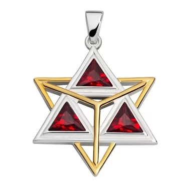 Collection inner Light - Licht-Energie Anhänger – Merkaba rot