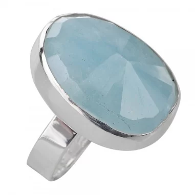 Ring Aquamarin facettiert