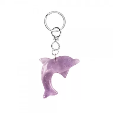 Schlüsselanhänger Delfin Amethyst