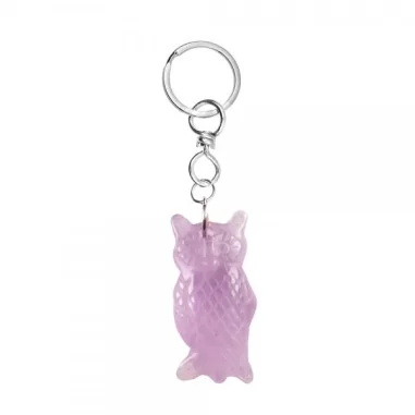 Schlüsselanhänger Eule Amethyst