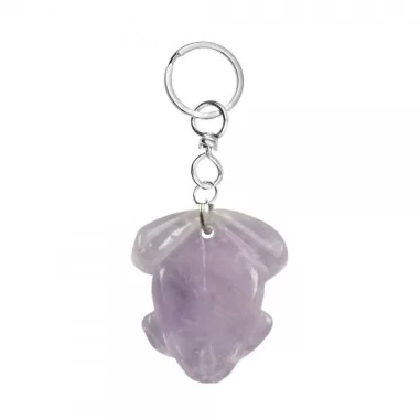 Schlüsselanhänger Frosch Amethyst