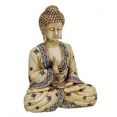 Buddha 16cm Polyresin beige