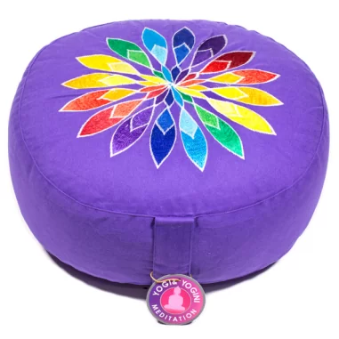 Blume Multicolor Meditations-Kissen - violett