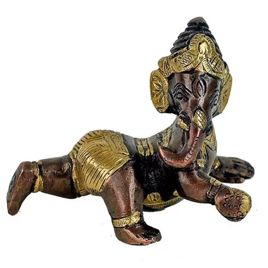 Baby Ganesha 10 cm Messing & Kupfer