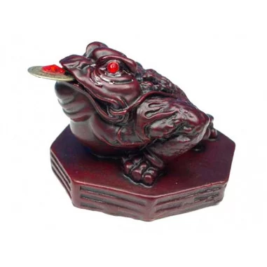 Feng Shui Frosch Glücksbringer rot