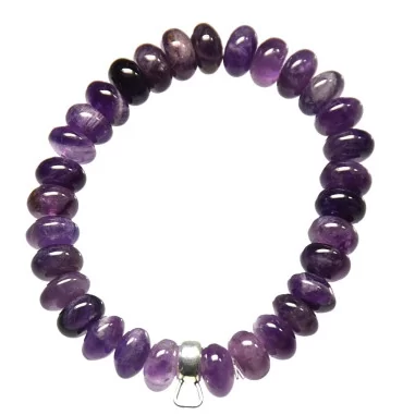 Amethyst Armband mit Charmhalter