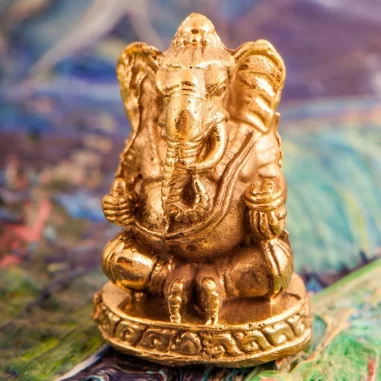 Miniaturfigur Ganesha 2.7cm Messing