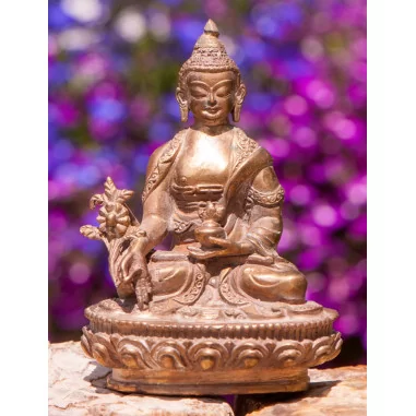 Medizin Buddha Figur Kupfer