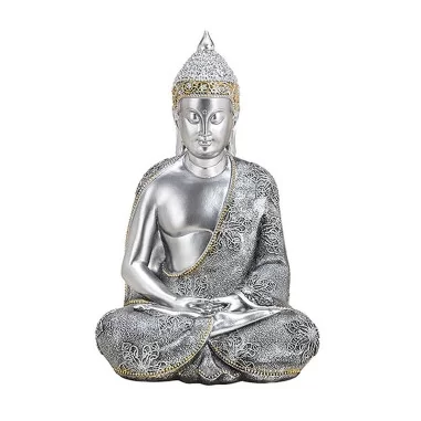 Buddha Statuette 36cm silber