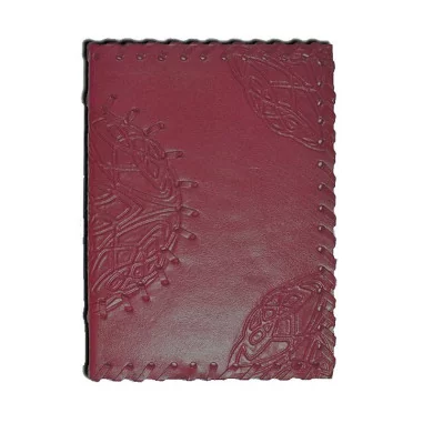 Notizbuch Ledereinband keltisch bordeaux