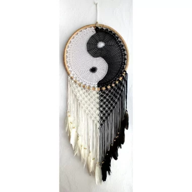 Traumfänger Yin Yang balinesisch 50 cm