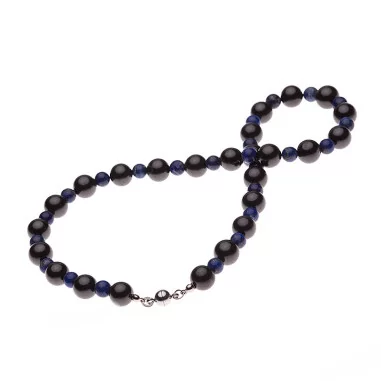 Collier Schungit und LapisLazuli