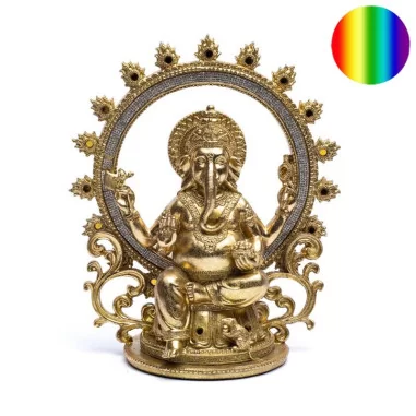 Ganesha Statue mit Feuerring 30cm