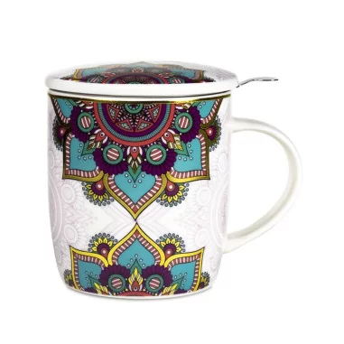 Tee-Tasse Mandala türkis Set