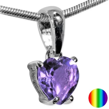 Anhänger Herz Amethyst Silber