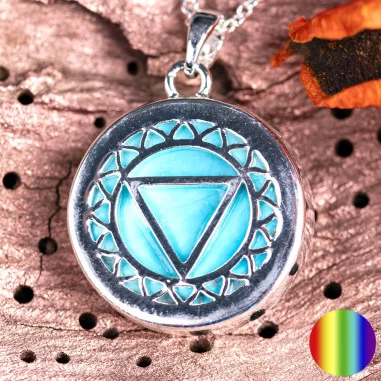 Kehl-Chakra Kette mit Türkis