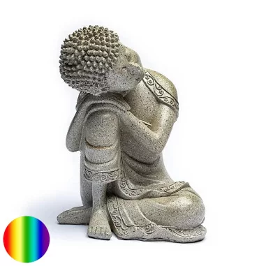 Ruhender Buddha steingrau 19cm