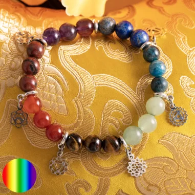 Armband mit Chakra Steinen und Charms