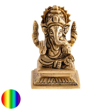 Ganesha aus Sockel - Messing 7cm