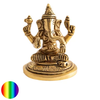 Ganesha Matt-Gold Finish - Messing 59mm