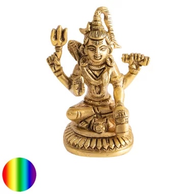 Shiva Statue 8cm - Messing Gold matt Finish