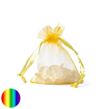 Organza Täschchen 7x9cm - goldfarben