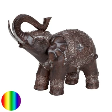 Elefant braun 31cm - Verzierungen