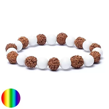 Mala Armband - Rudraksha - Muschel