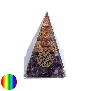 Orgon-Pyramide Nubisch Amethyst - Lebensblume 55mm